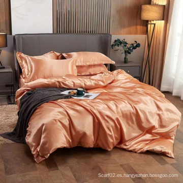 Conjunto de cama de seda Satin Soft Duvet Funda de cama